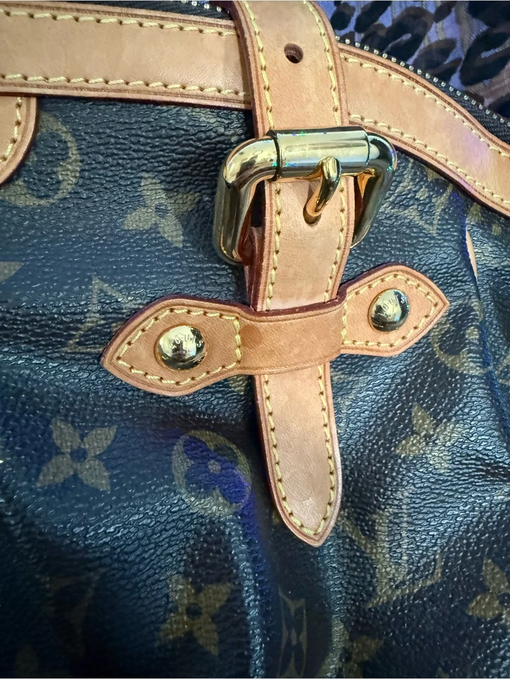 Louis Vuitton Tivoli GM Monogram Canvas Brown Satchel with Vachetta Trim